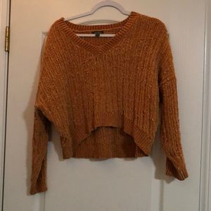 Cropped knit sweater